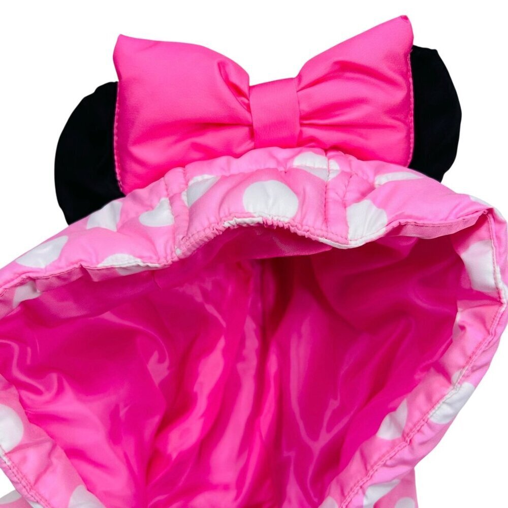Disney Junior Minnie Mouse Puffer Polka Dot Winter Coat Pink 3T Girls - Picture 2 of 7